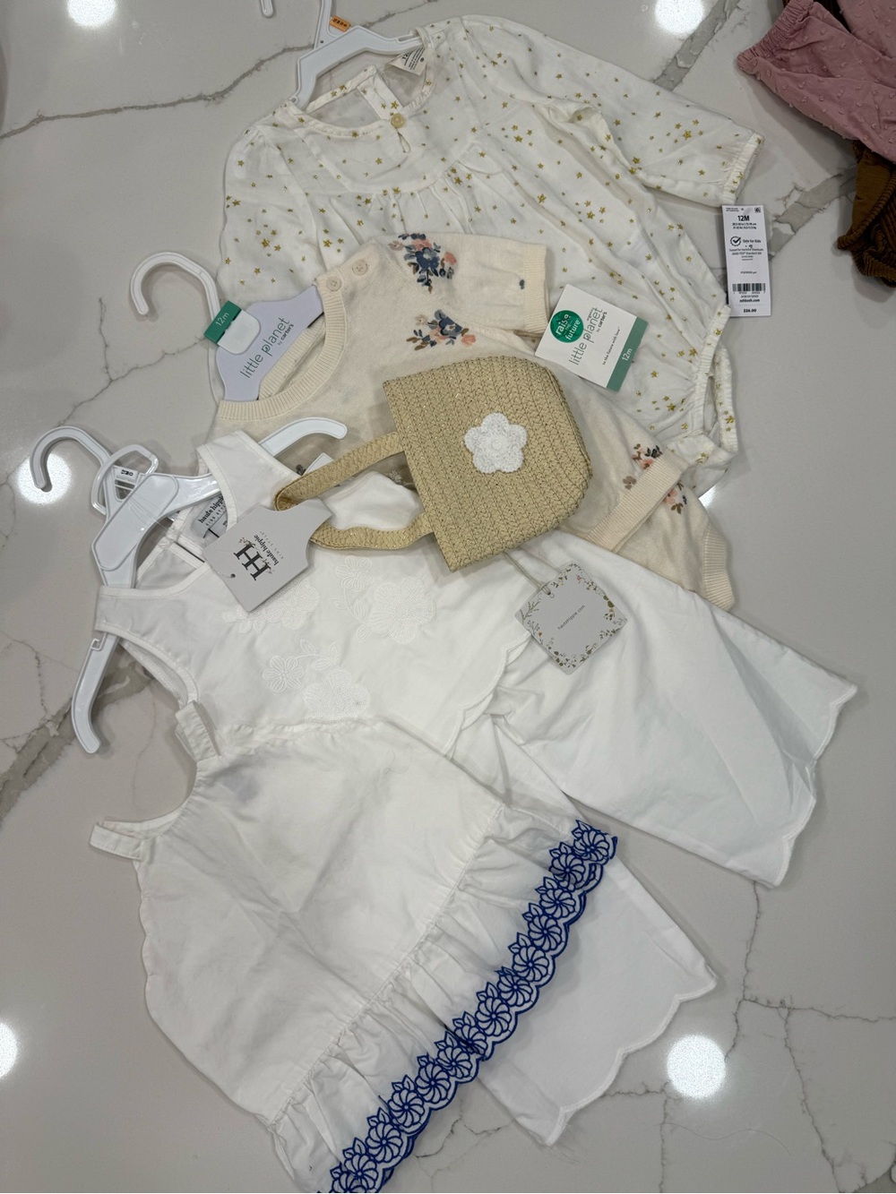 12m girls baby / toddler bundle Janie and jack, carters, haute hippie